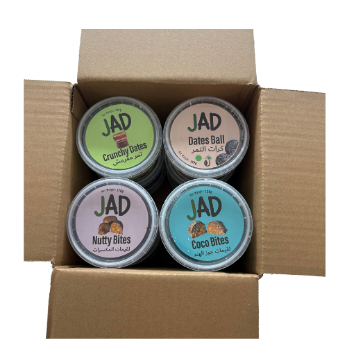 JAD's Premium Box 12 PCS 6 Kinds |كرتون التميز من جاد - ١٢ علبه ٦ أنواع JAD's Premium Box 12 PCS 6 Kinds |كرتون التميز من جاد - ١٢ علبه ٦ أنواع