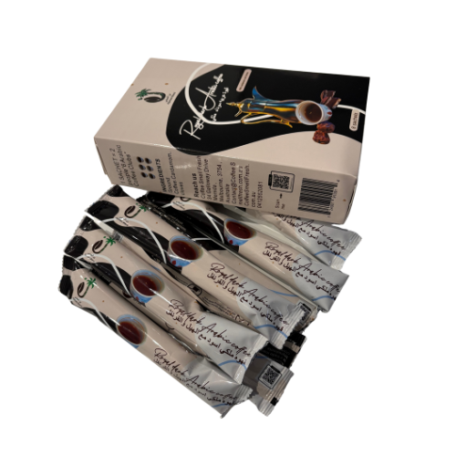 Royal Black Arabic Coffee with Cardamom – 8 Sachets | القهوة السوداء الملكية مع الهيل – ٨ أكياس